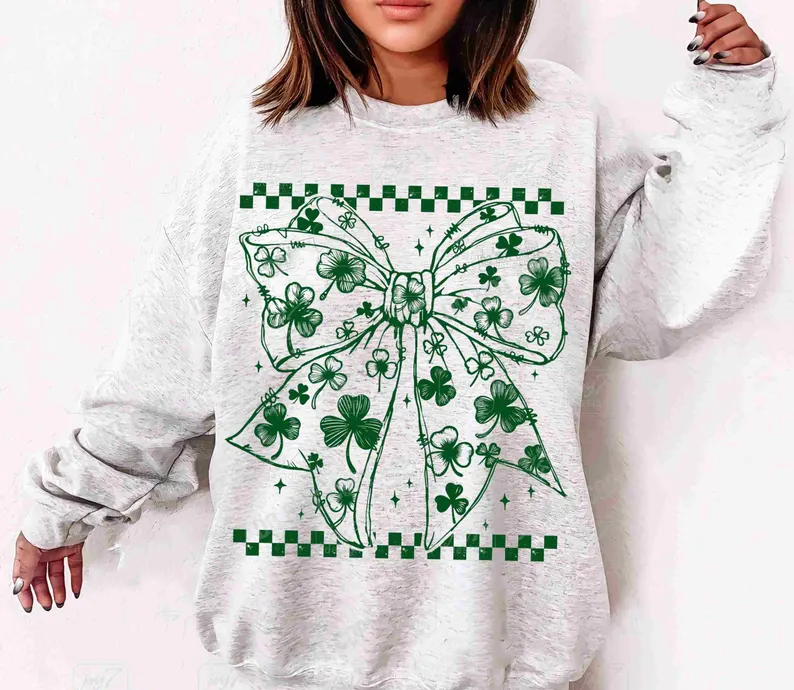 SHAMROCK COQUETTE CHECKERED - DTF TRANSFER -