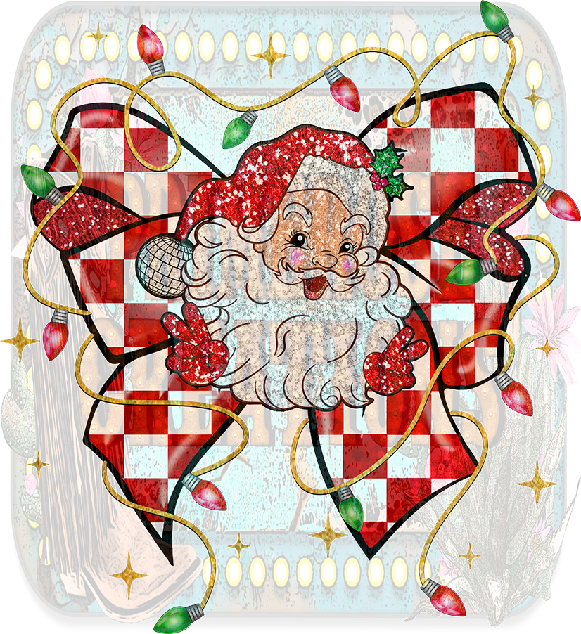 Santa Christmas Coquette Bow