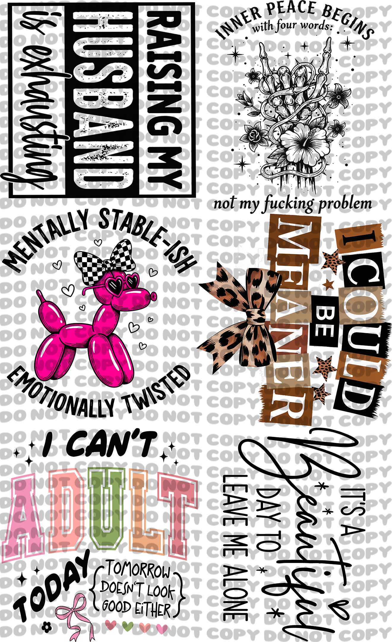 Sarcasm Is Free - Pre-Made Gang Sheet - 24X36