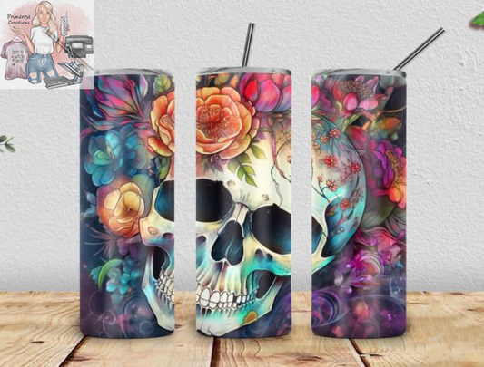 Skull and Roses Tumbler Wrap