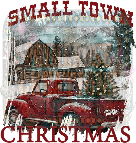Small Town Christmas Red Truck