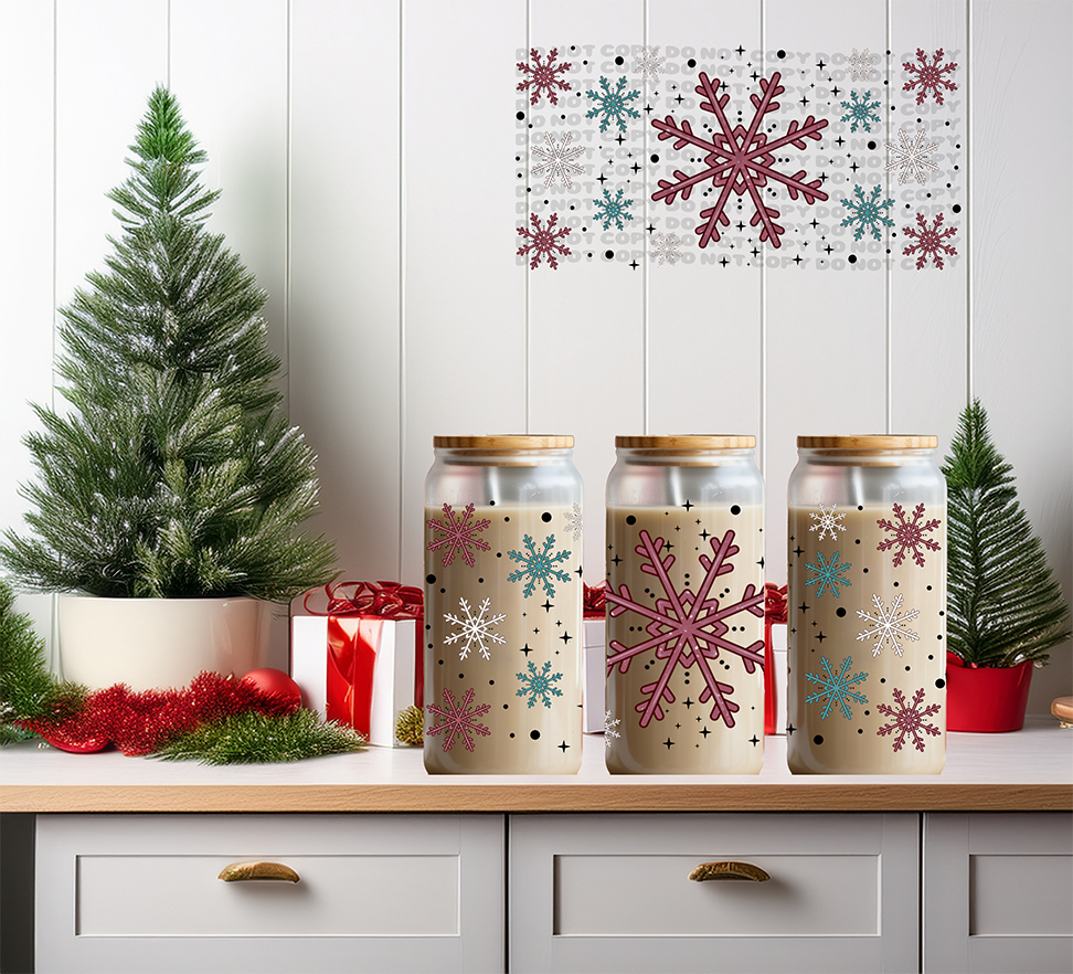 Snowflake Wonderland- 16 oz UV DTF Cup Wrap - Friday New Releases (Copy)