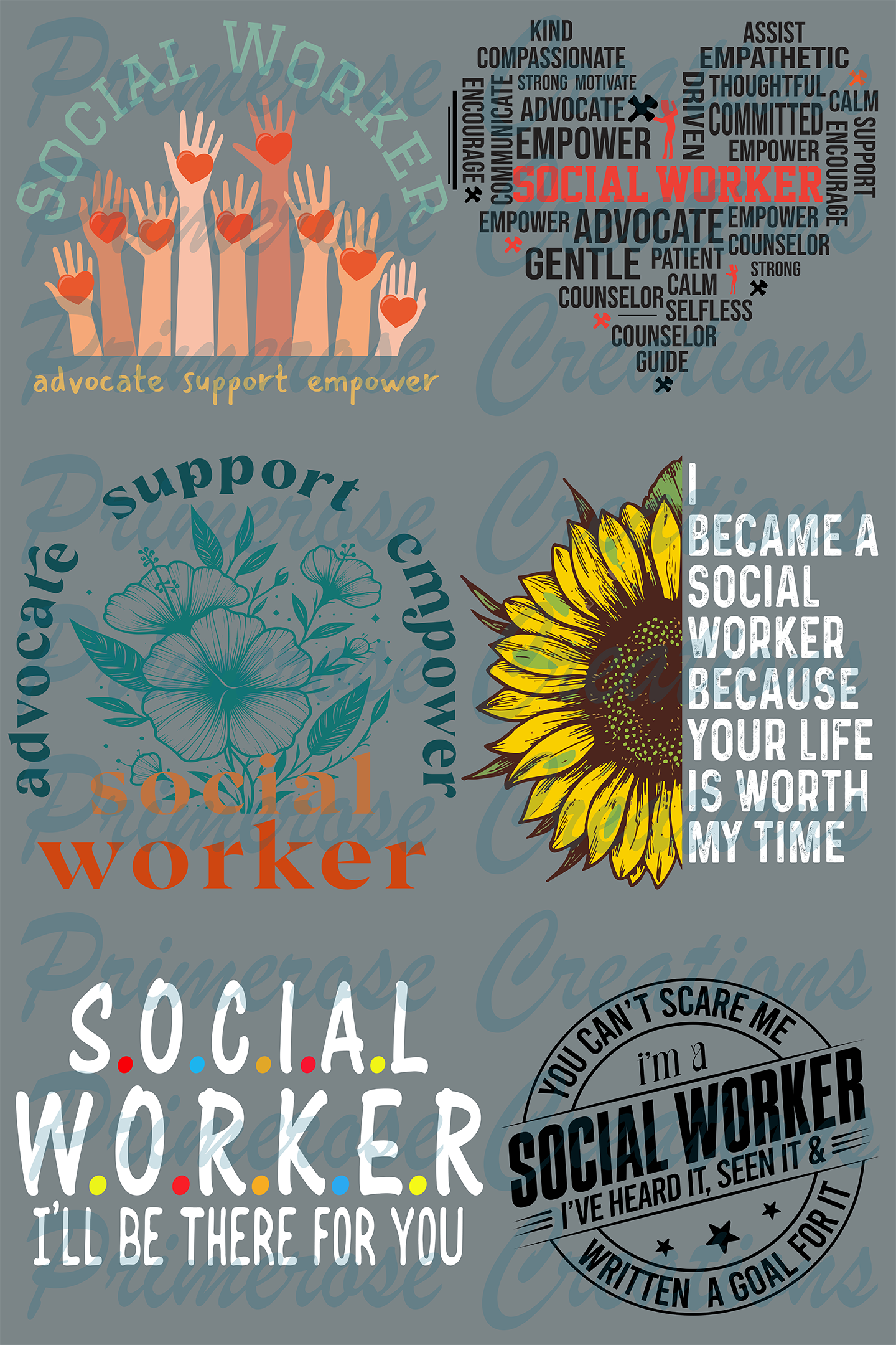Social Worker Pre-Made Gang Sheet 24x36
