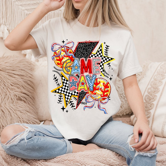 Softball Game Day Coquette - DTF TRANSFER