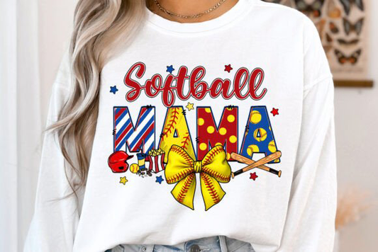 Softball Mama Colors - DTF TRANSFER