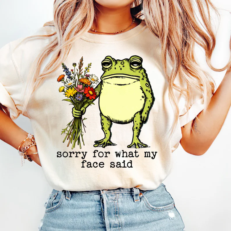 Sorry For What My Face Said - Full Color - DTF Transfer - Grab It Tuesday