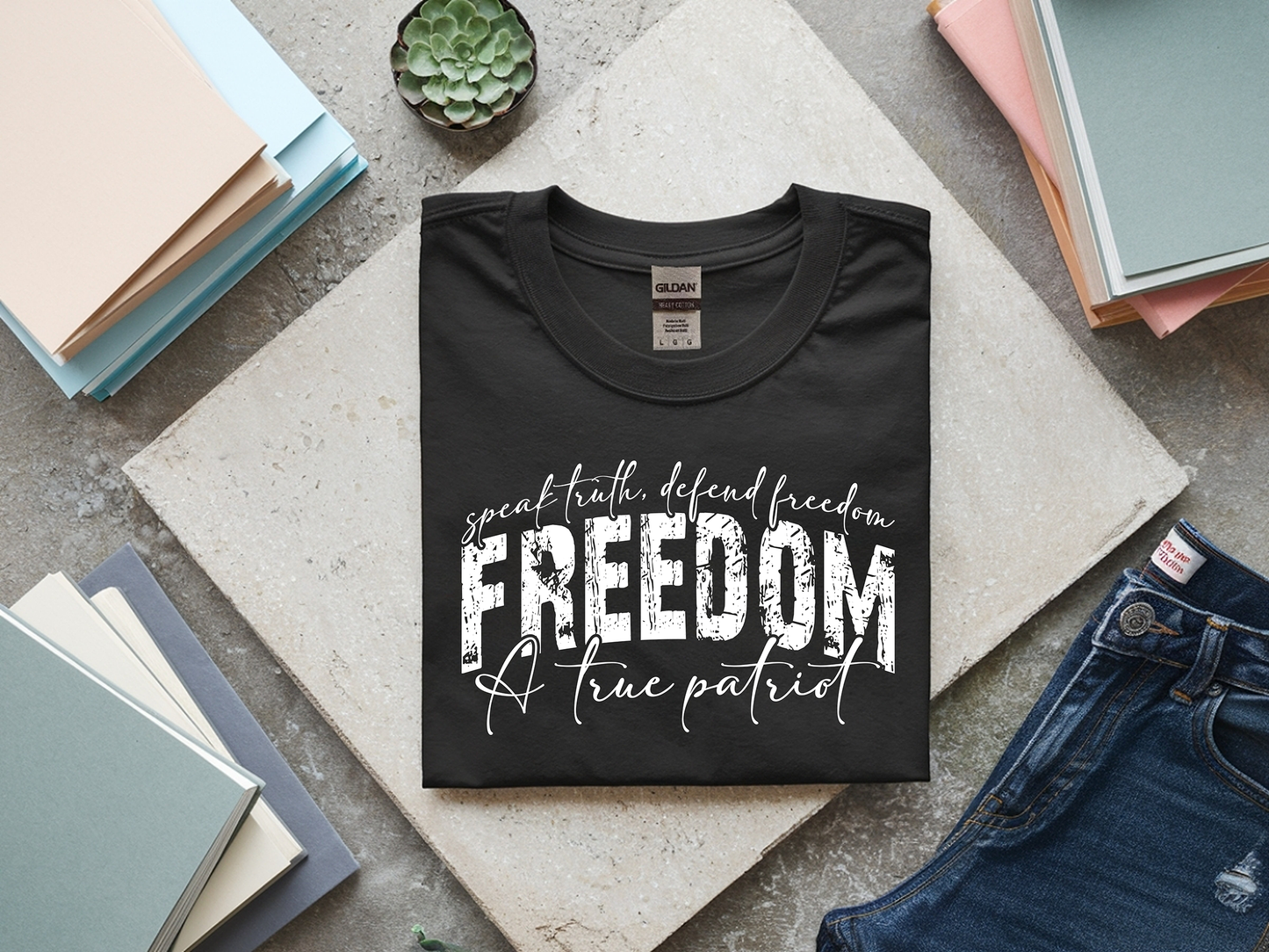 Speak Truth Defend Freedom- Single Color- DTF TRANSFER- 2-5 Business Days