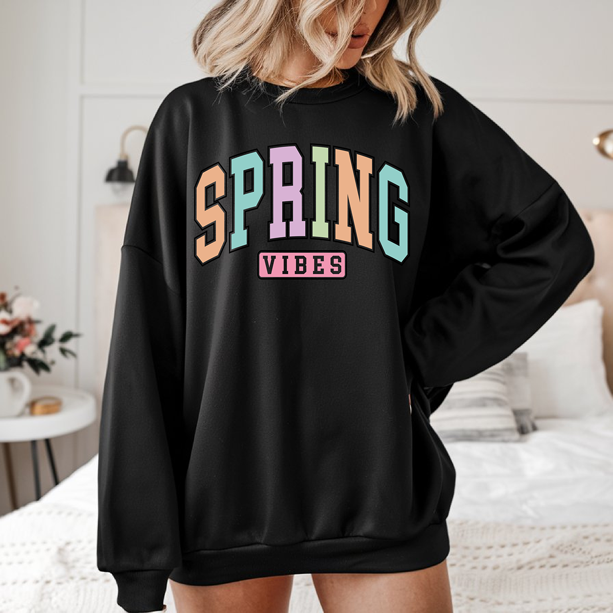 Spring Vibes Varsity - DTF TRANSFER