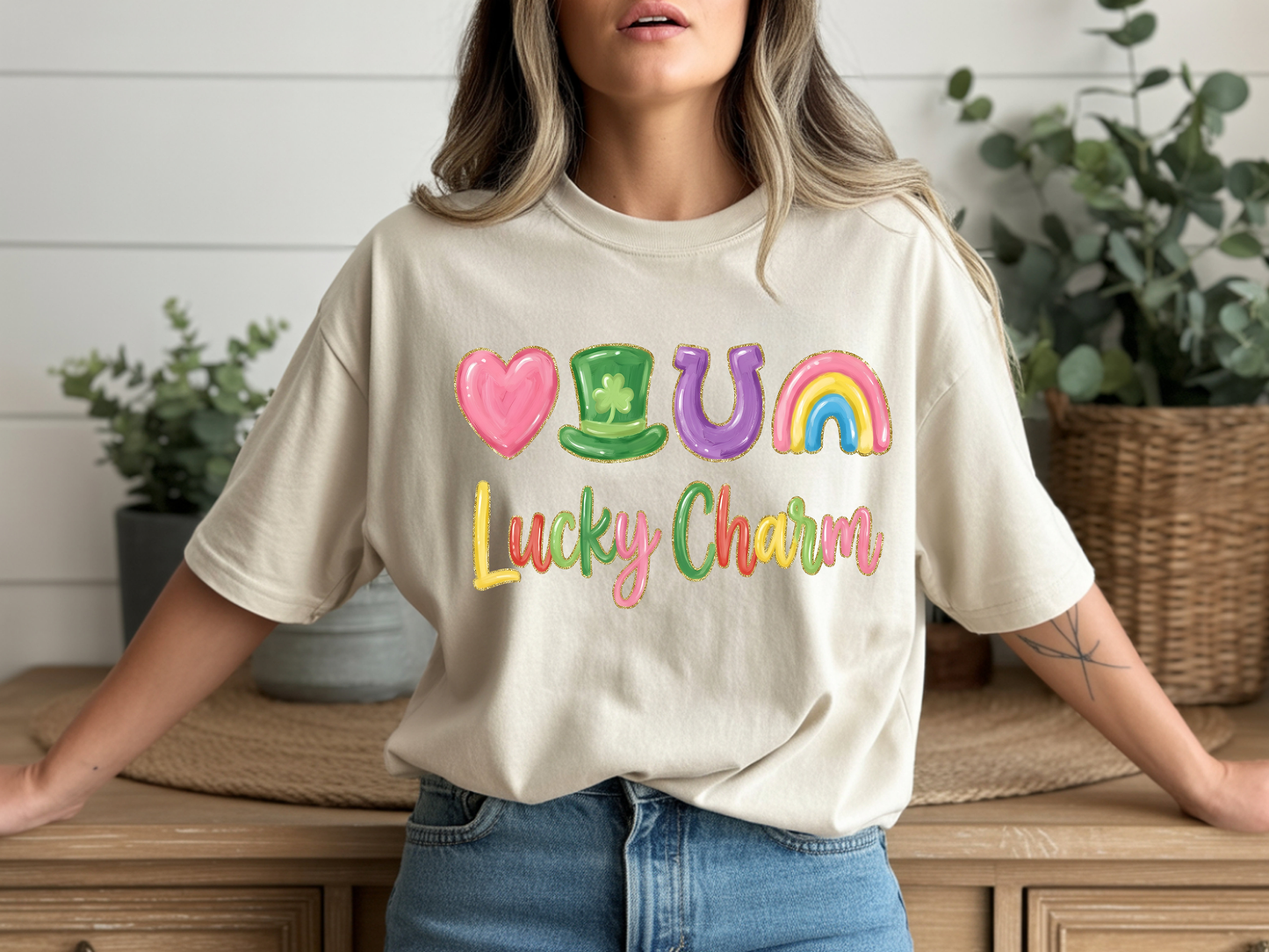 St Patrick's Day Lucky Charm-Full Color-DTF Transfer-2-5 Business Days