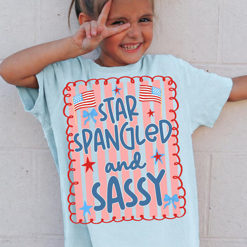 Star Spangled Sassy - Youth - Full Color - DTF Transfer - 2-5 Business Days