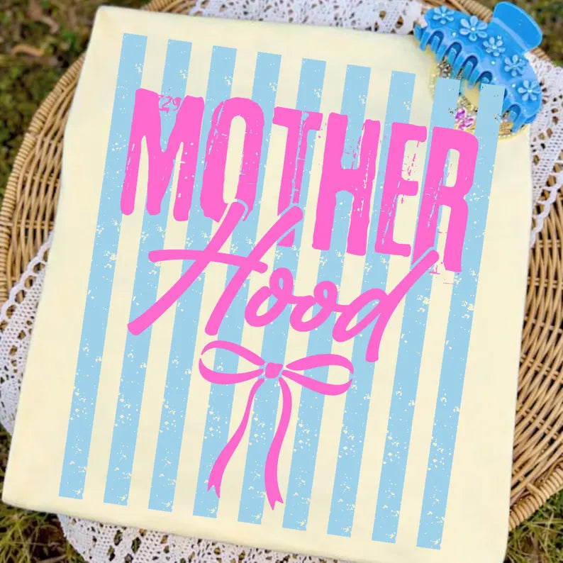 Striped Motherhood - Full Color - DTF Transfer - 2-5 Business Days