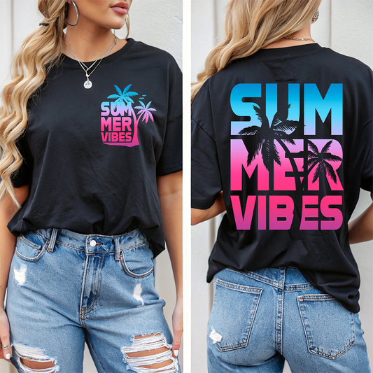Summer Vibes Palm Trees - DTF TRANSFER