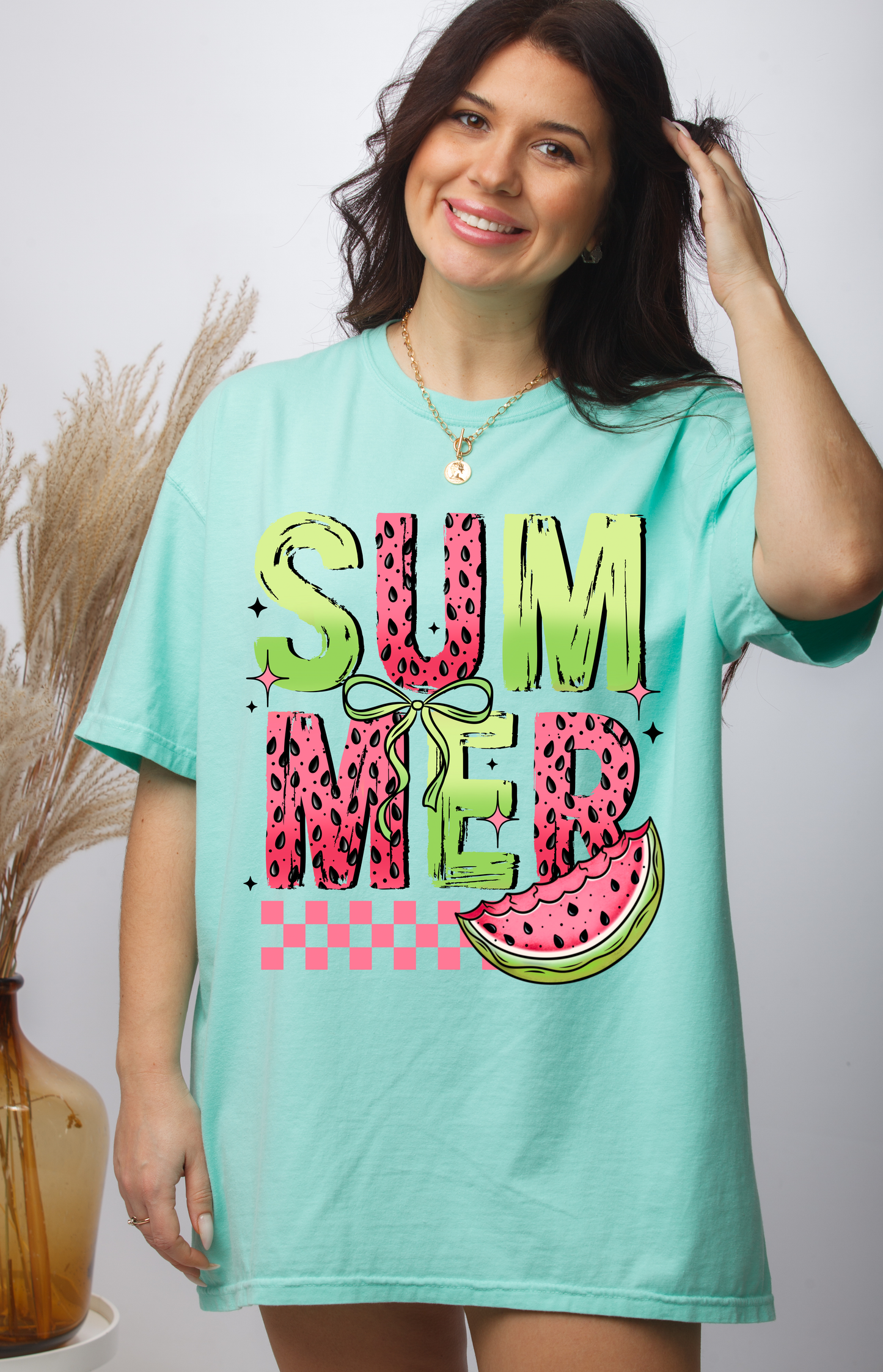 Summer Watermelon - Chalky Mint - T-Shirt