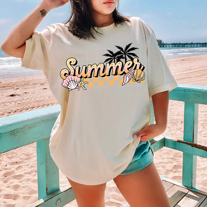 Summer Shells - Full Color DTF Transfer -