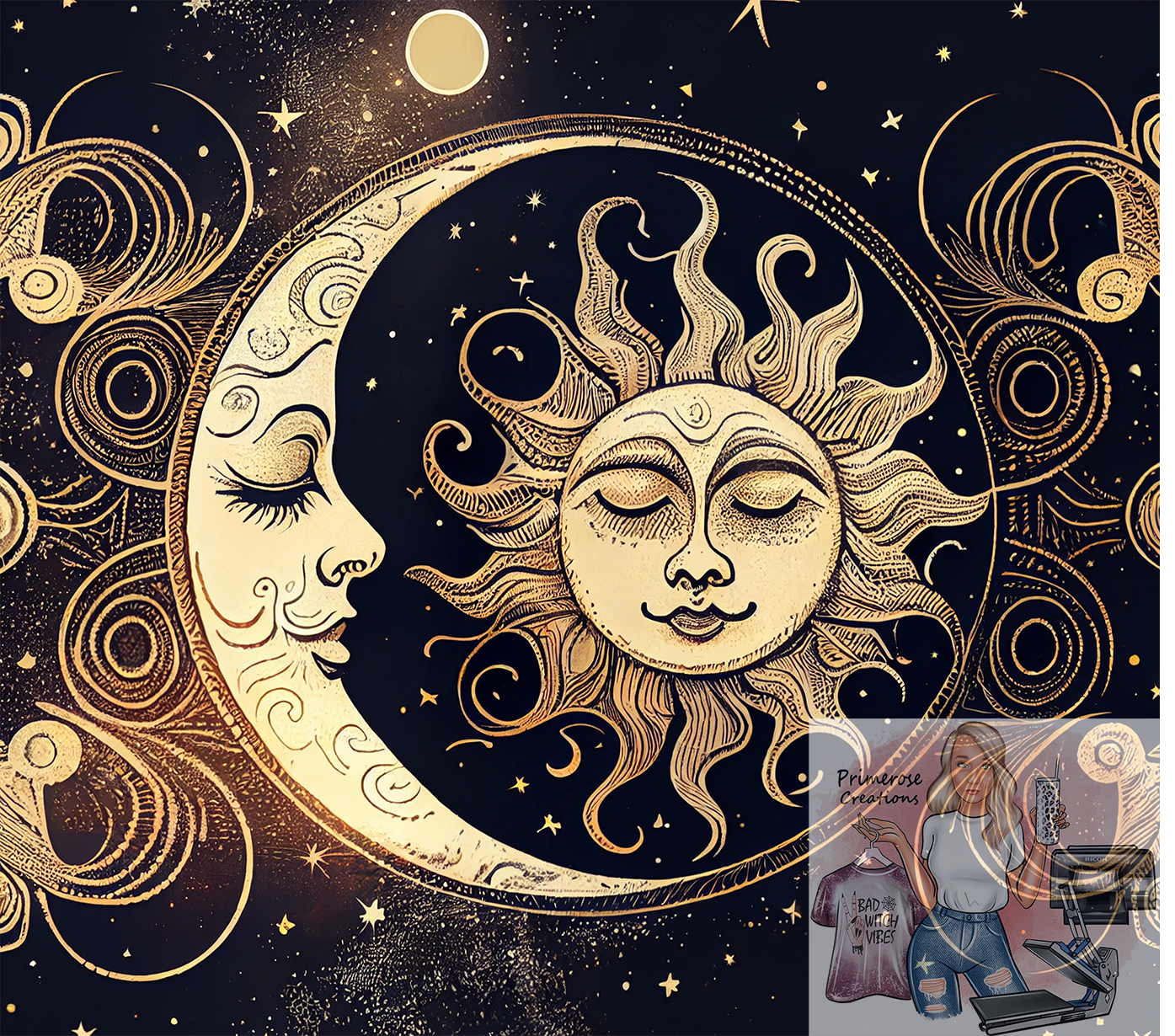 Sun and Moon Tumbler Wrap