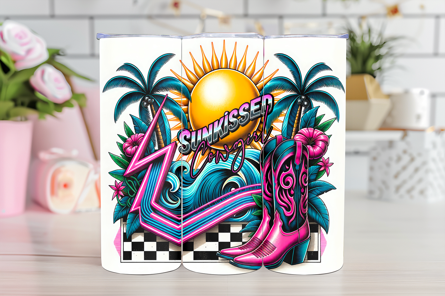 Sunkissed Cowgirl - 20oz TUMBLER WRAP - PRE ORDER