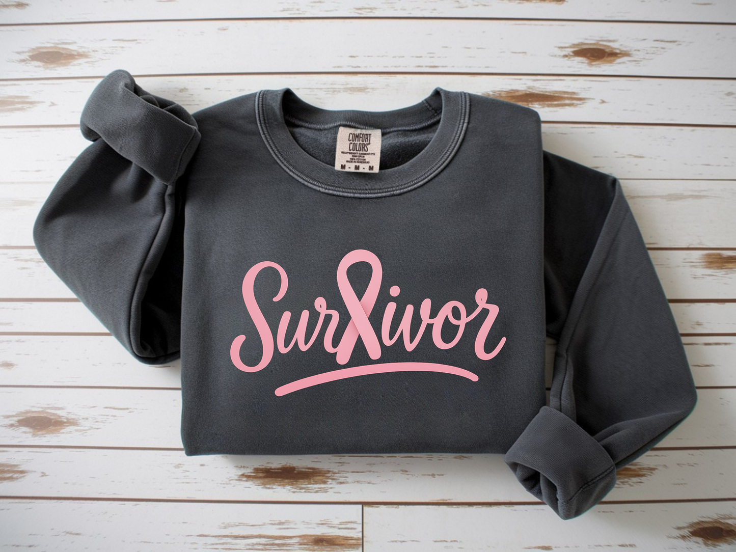 Survivor Pink Ribbon Awareness- Single Color- DTF TRANSFER- 2-5 Business Days