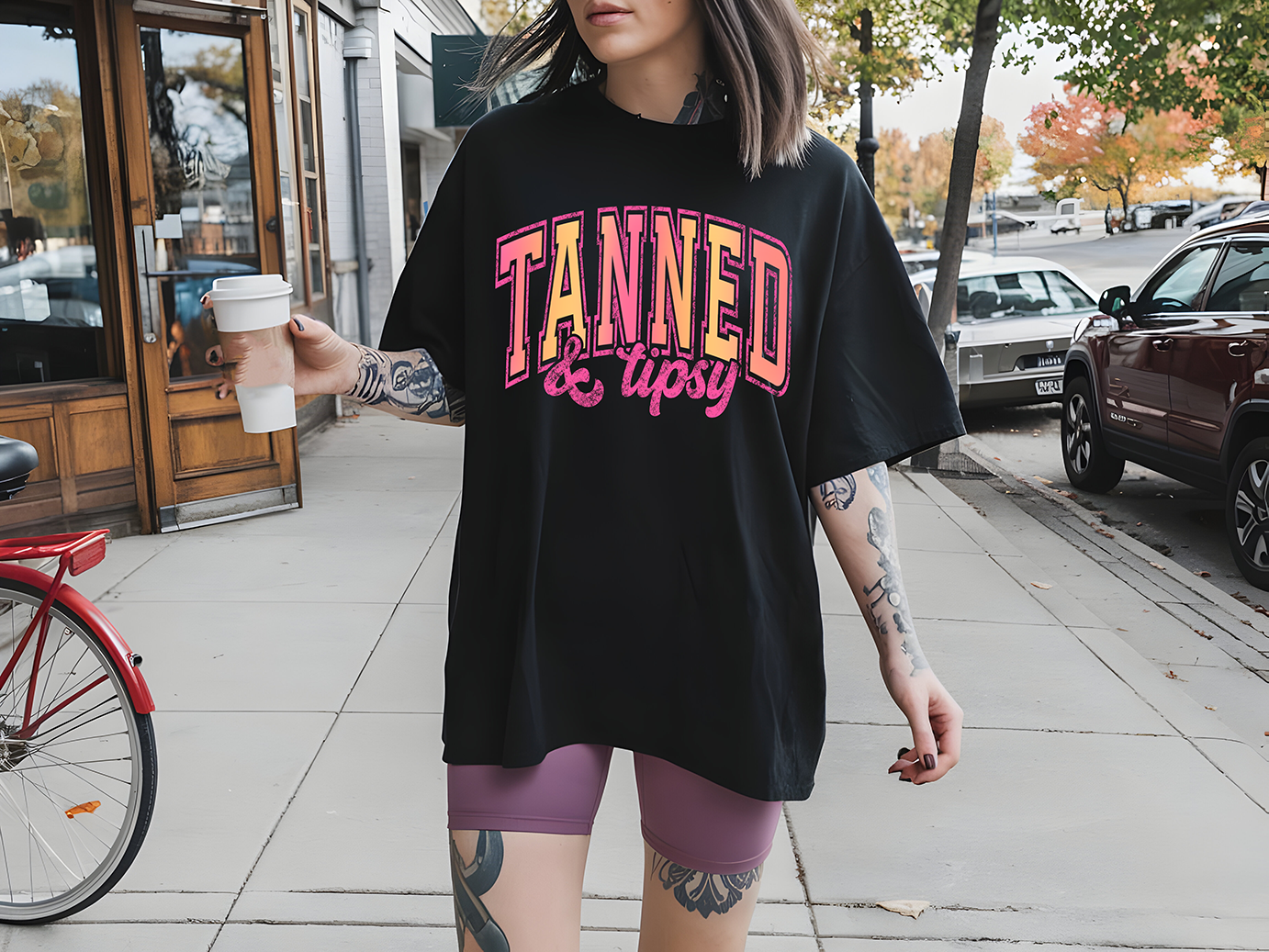 Tanned & Tipsy Neon - DTF TRANSFER