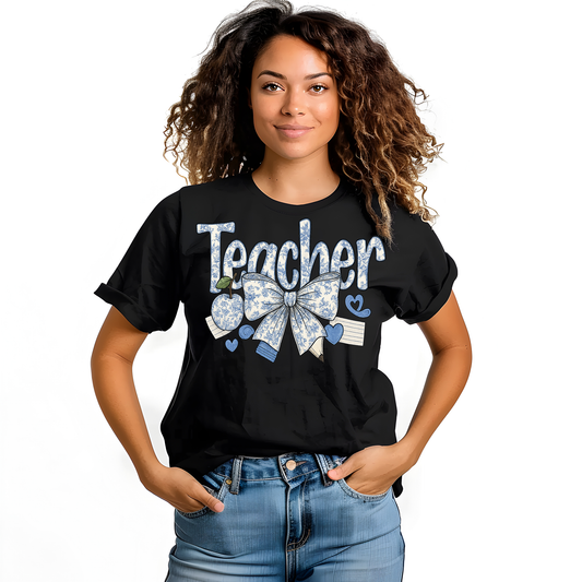 Teacher Chinoiserie Coquette Bow- Color- DTF TRANSFER