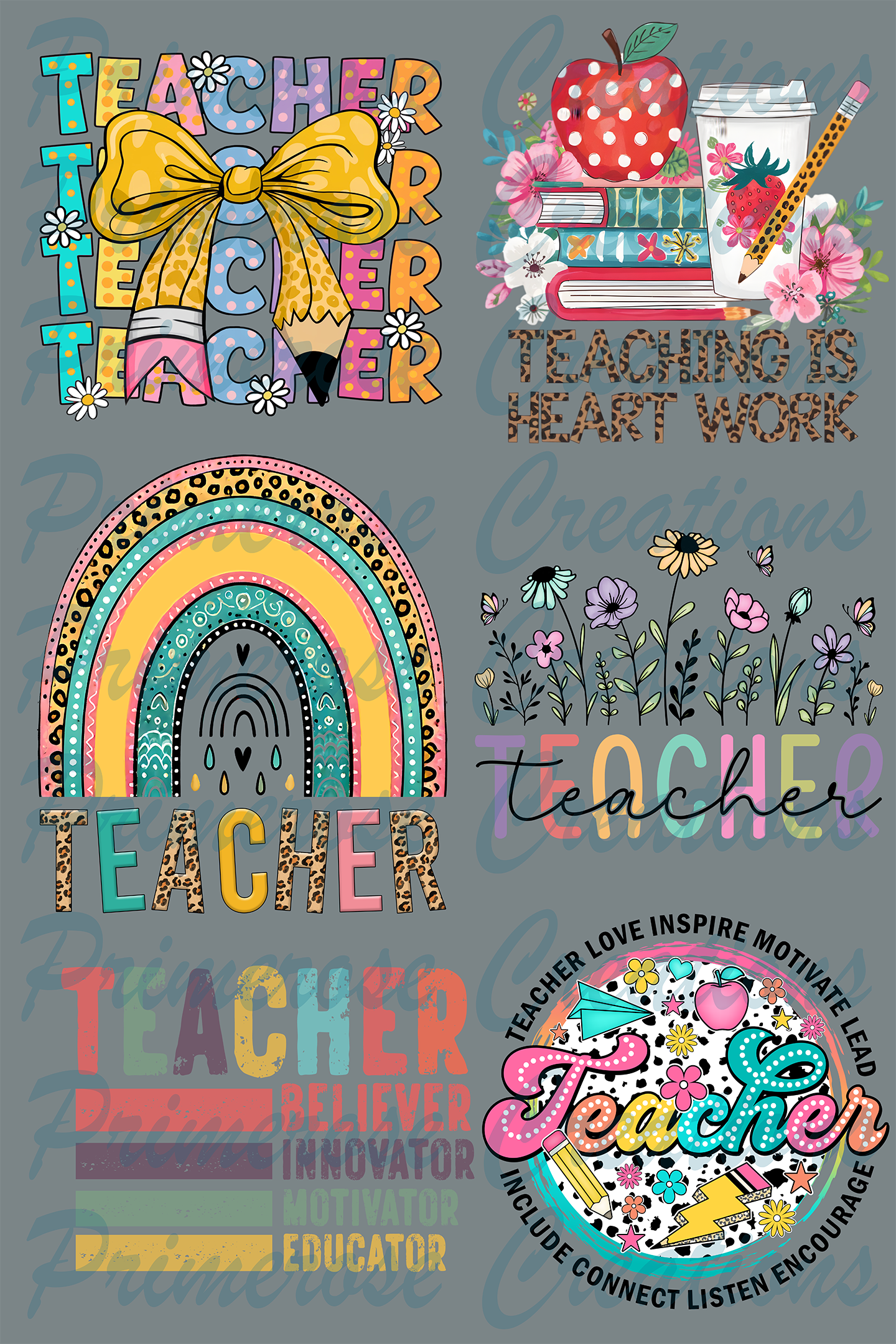 Teacher Pre-Made Gang Sheet 24X36