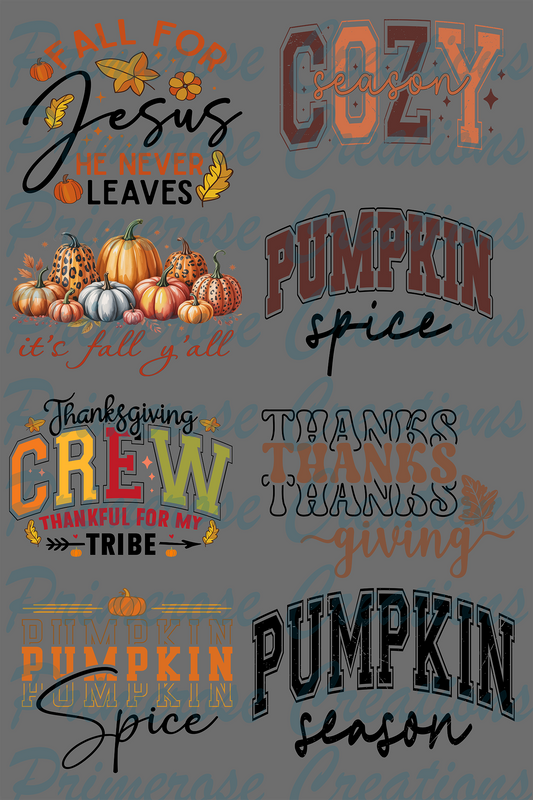Thanksgiving- Pre Made Gang Sheet 24X36