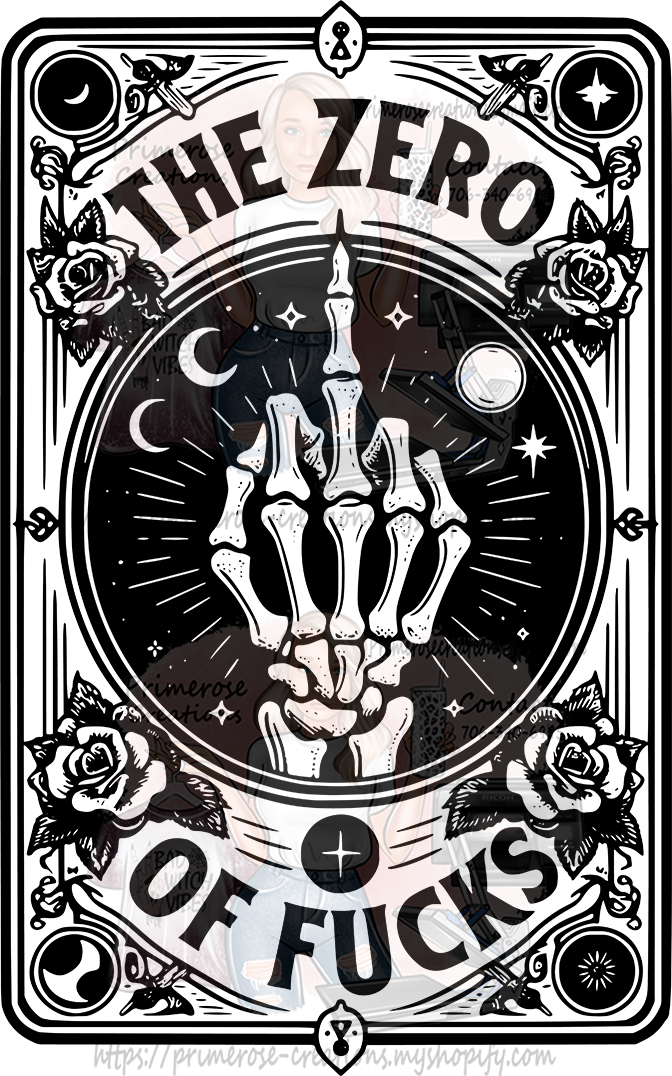 The Zero Fucks Tarot Black
