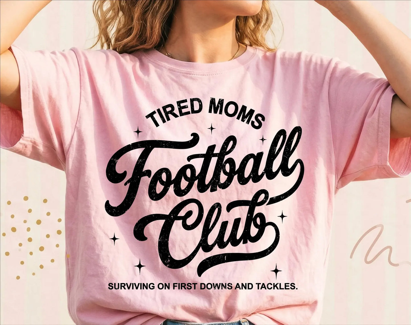 Tired Moms Football Club Black - Full Color - DTF Transfer - Grab It Tuesday