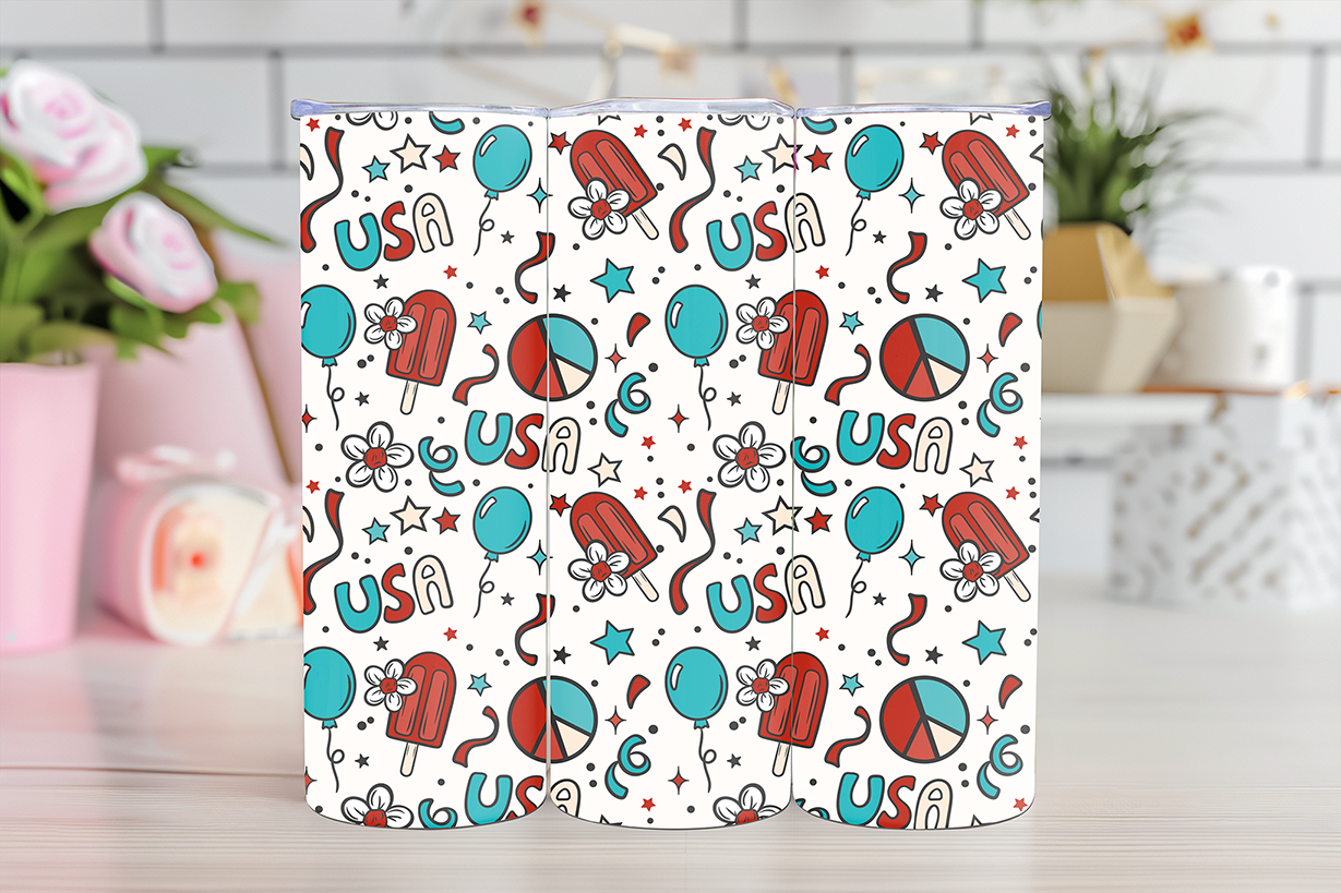 USA Girly - 20oz Sublimation - WHOLESALE