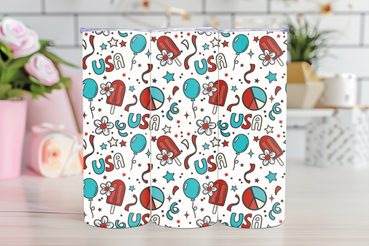 USA Girly - 20oz Sublimation - WHOLESALE