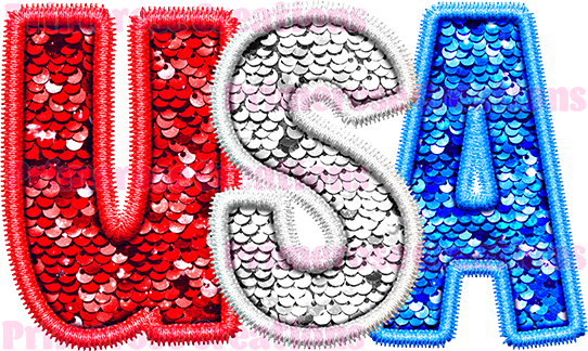 USA Faux Sequin