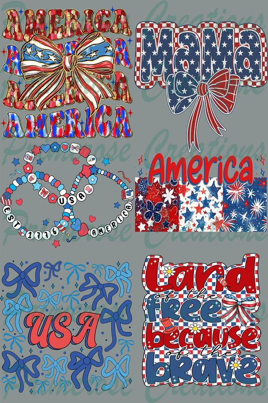 USA Pre Made Gang Sheet 24X36