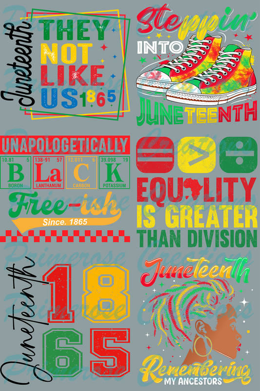 Juneteenth -Pre Made Gang Sheet 24X36