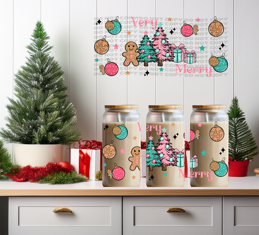Very Merry - 16 oz UV DTF Cup Wrap - Friday New Releases