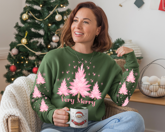 Very Merry W Double Sleeves - Full Color - DTF TRANSFER - NEW RELEASE - (Exclusive)