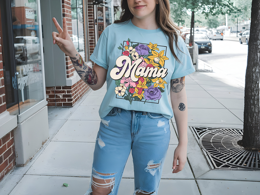 Vintage Floral Mama - DTF TRANSFER