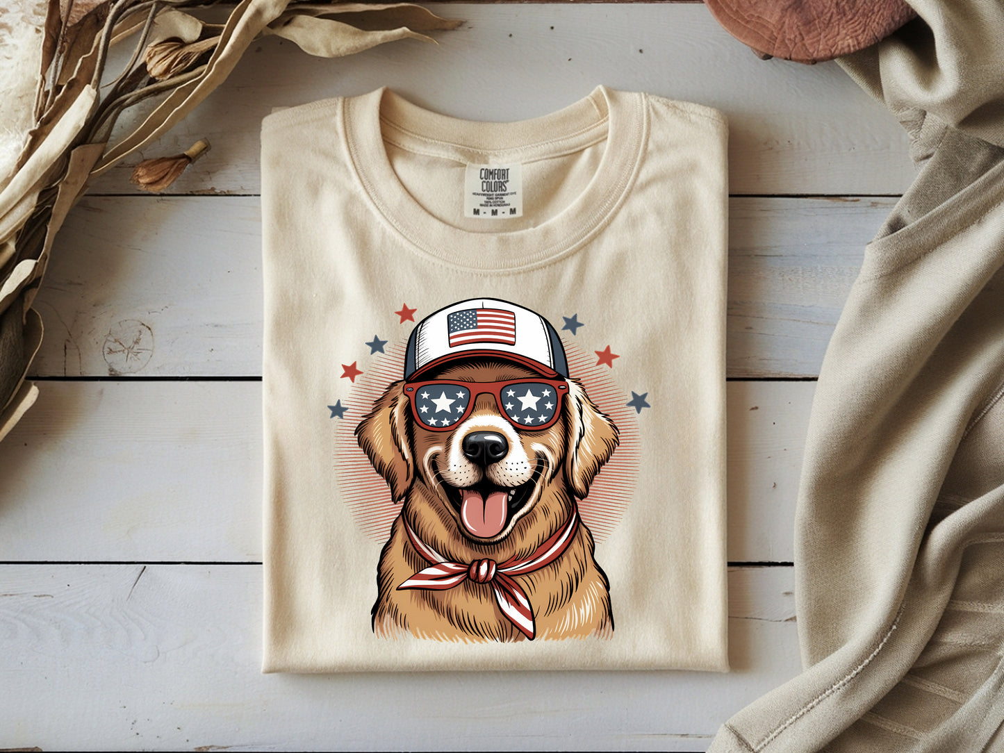 4th of July Dog -Full Color - DTF Transfer - 2 to 5 business days