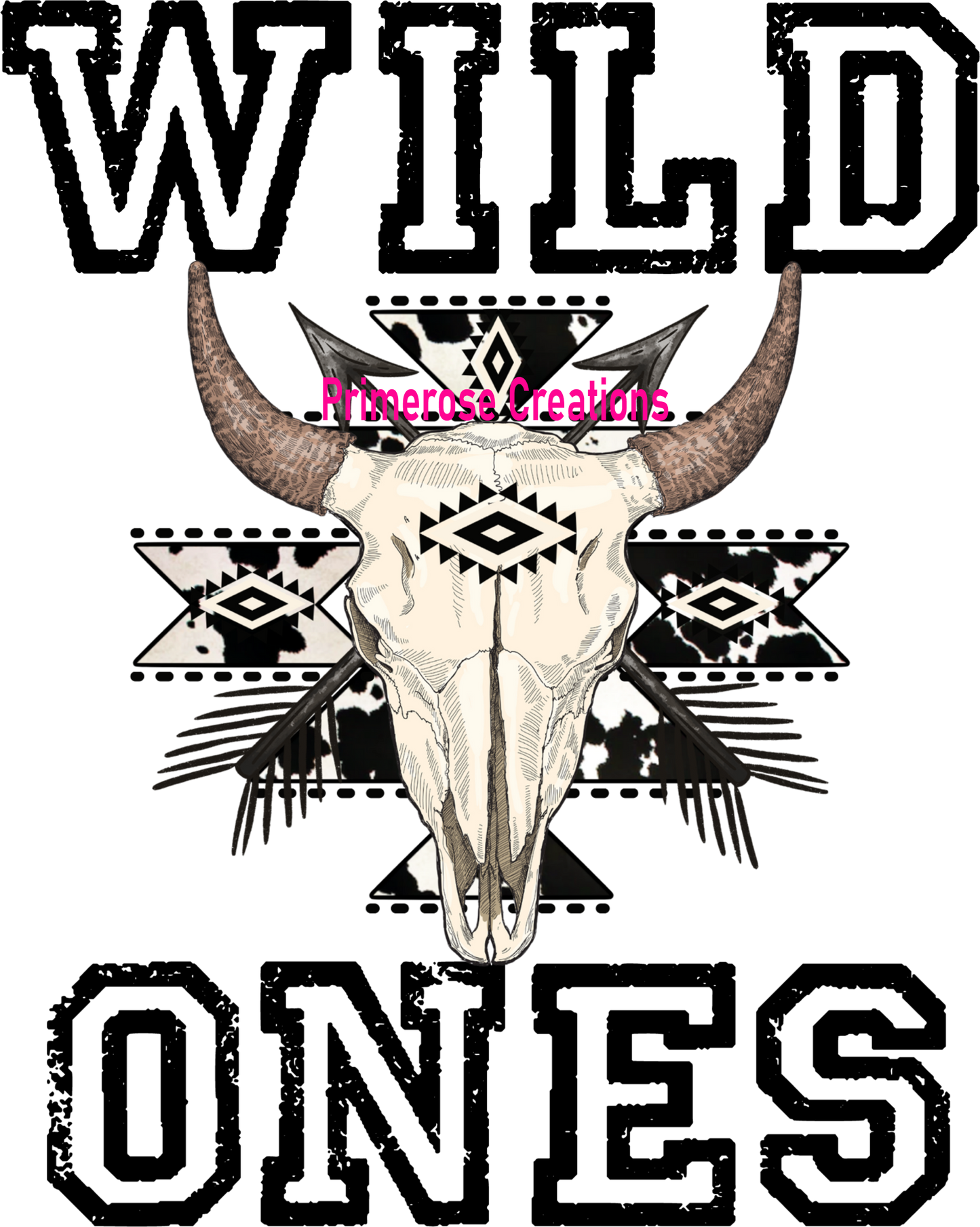 Wild Ones Aztec Skull (Full Front) DTF