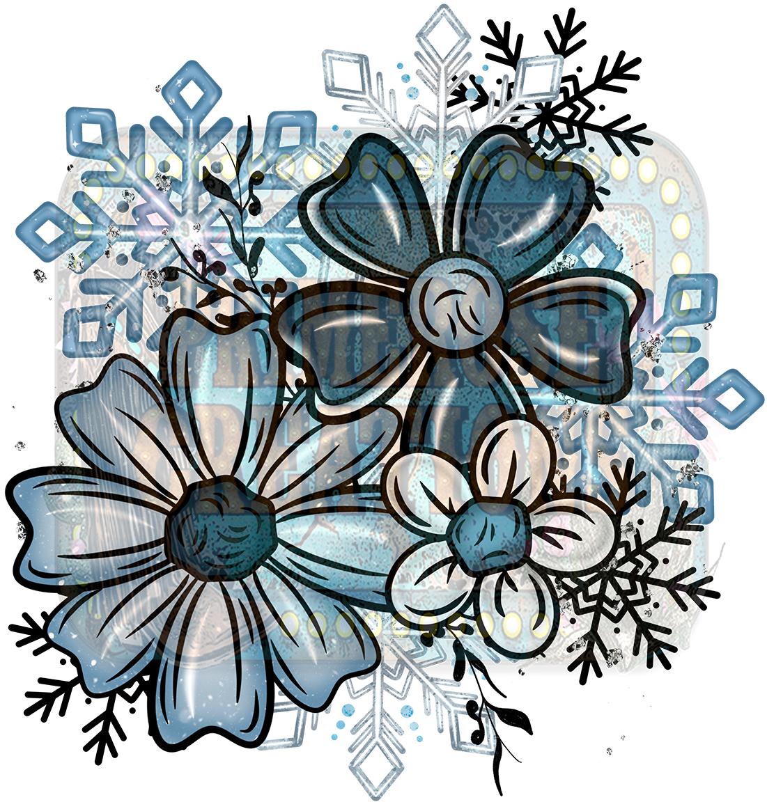Winter Florals W/Sleeve