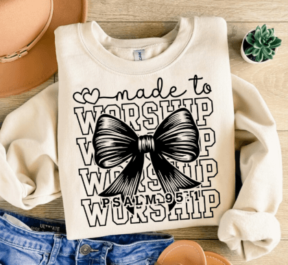 Worship Repeat Coquette - DTF TRANSFER