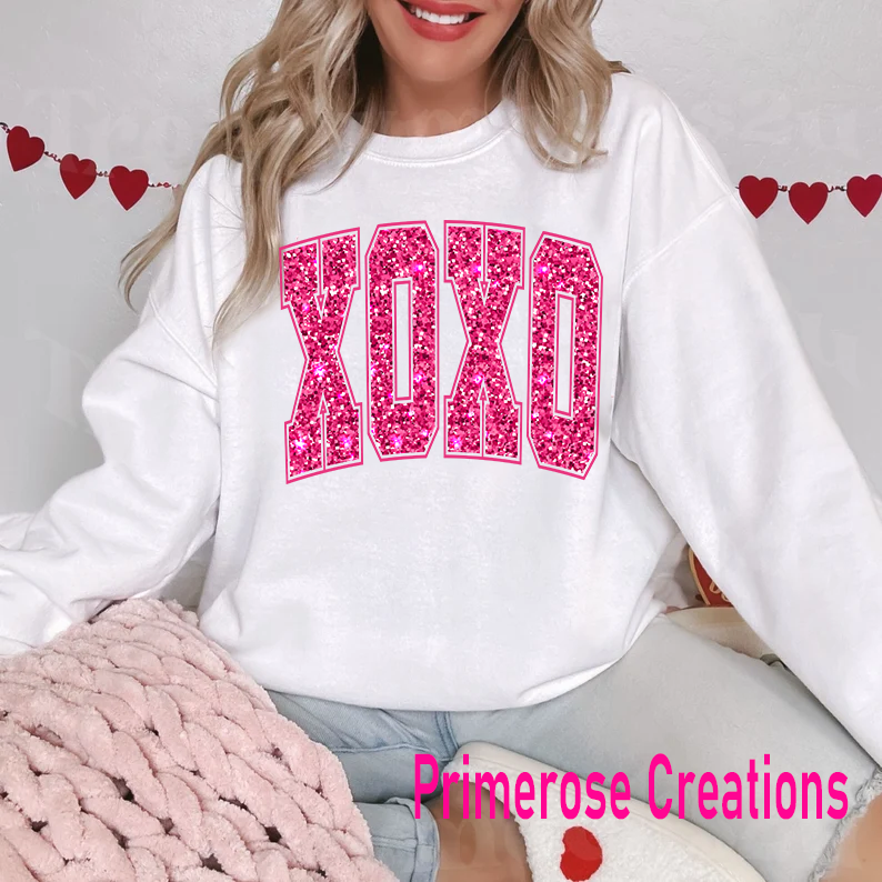 XOXO Glitter DTF