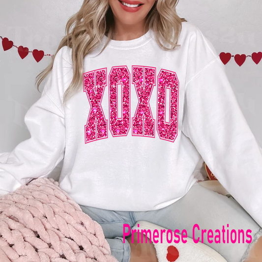 XOXO Glitter DTF