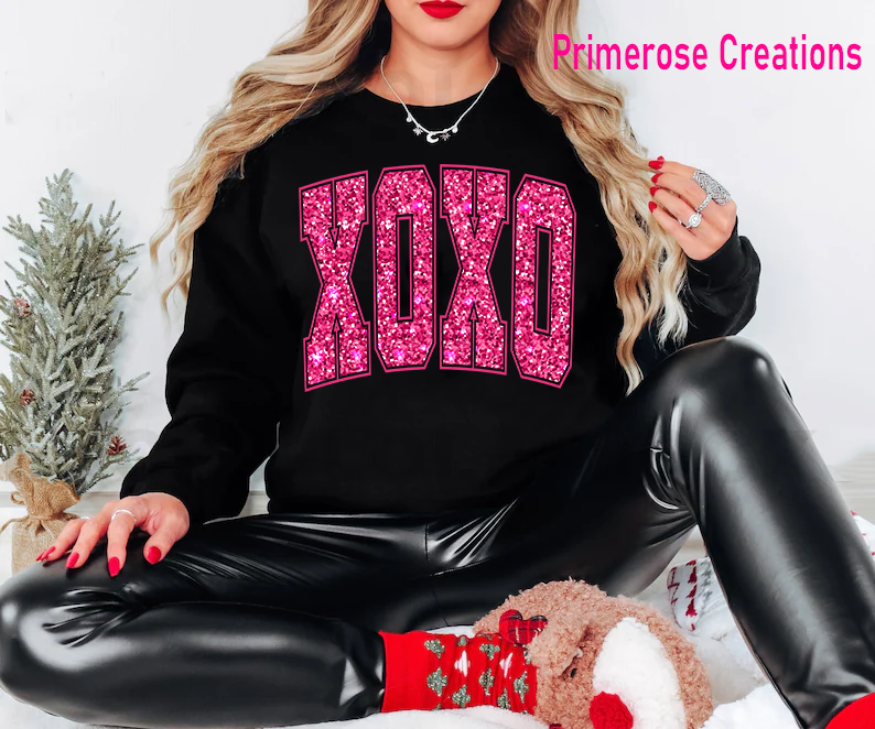 XOXO Glitter DTF