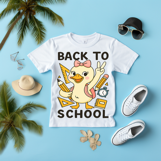 Back To School Goose Pink-Youth-Full Color- DTF Transfer