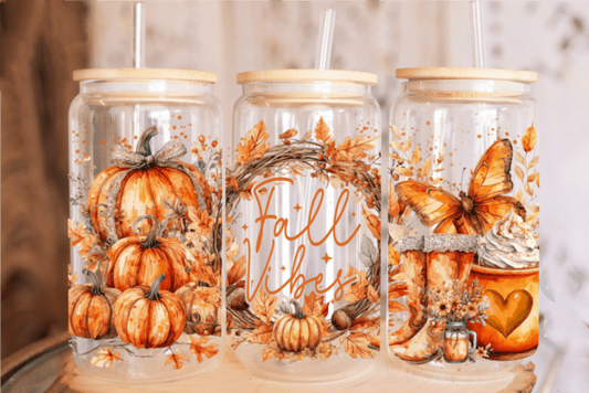 Boho Fall Vibes- 16 oz UVDTF Wrap - RTS