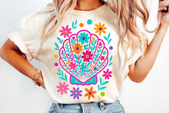 Bright summer Shell- DTF TRANSFER