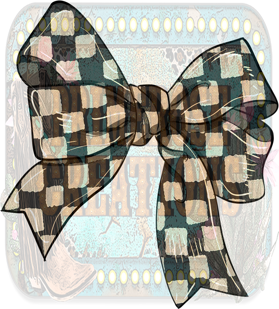 Checkered Coquette Bow