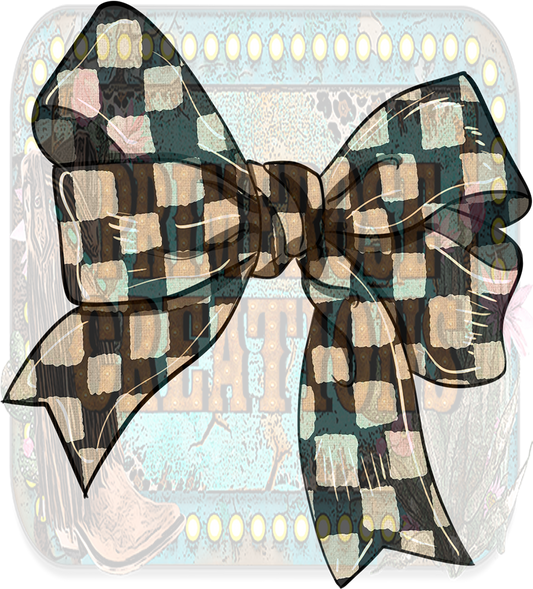 Checkered Coquette Bow