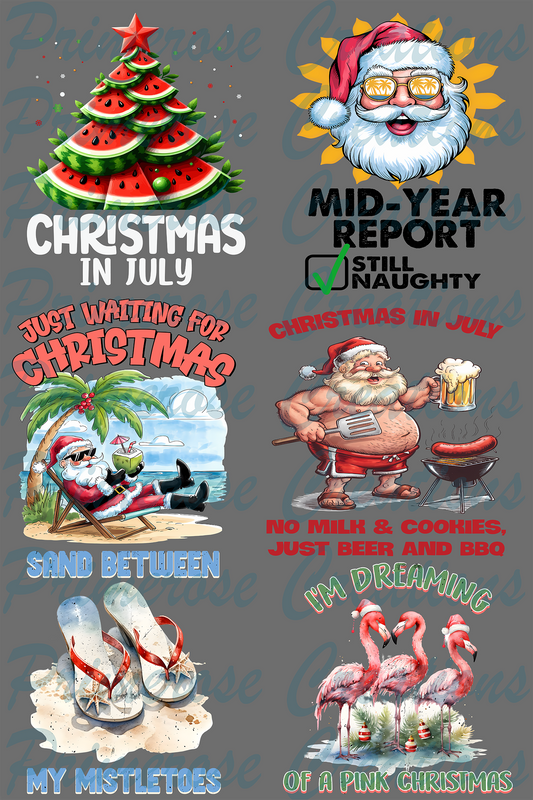 Christmas in July Pre Made Gang Sheet 24X36