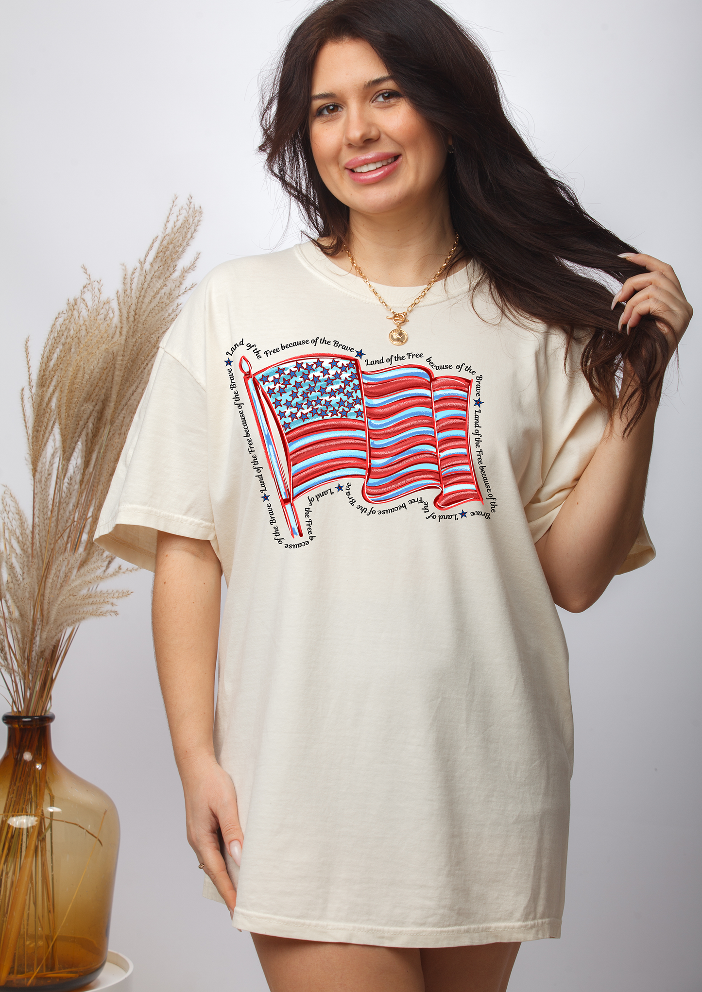 Doodle American Flag- DTF Transfer