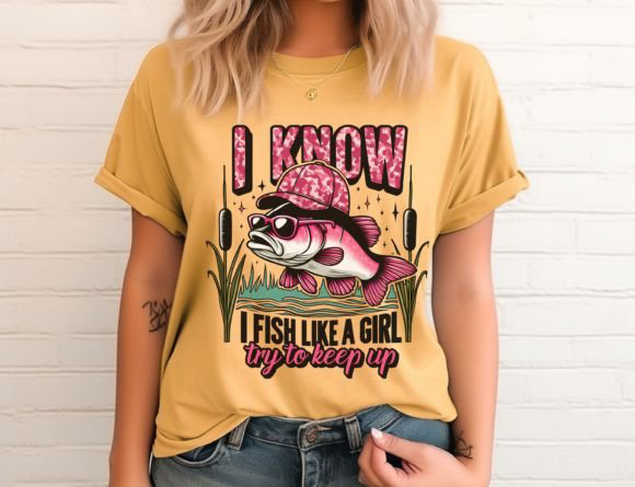 Fish Like a Girl - DTF TRANSFER